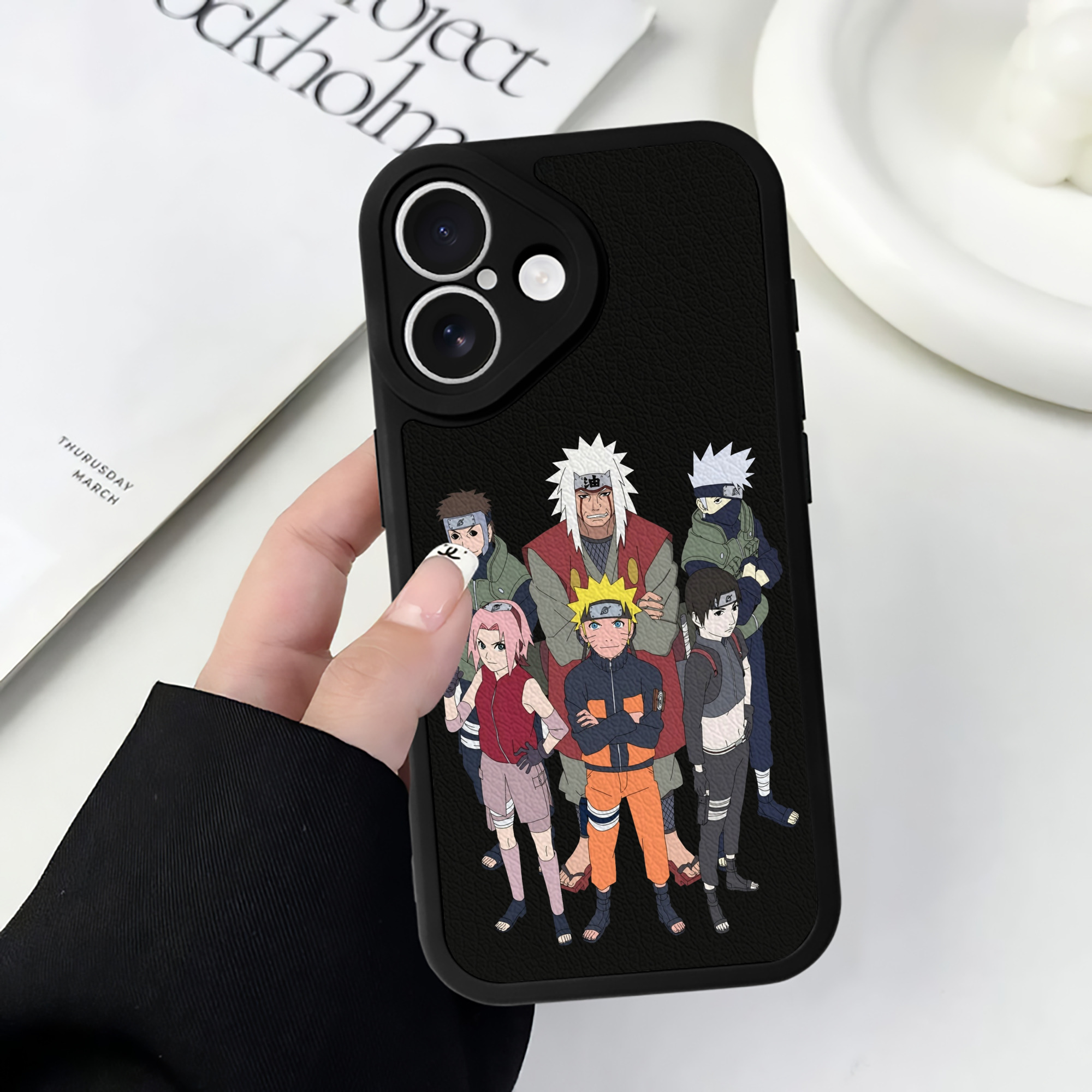 （画像用） NARUTO -ナルト- うずまき ナルト Uzumaki Naruto 【iPhone 16シリーズ対応】シリコンスマホケース（レザー調） 材質：シリコン